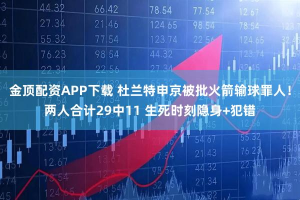 金顶配资APP下载 杜兰特申京被批火箭输球罪人！两人合计29中11 生死时刻隐身+犯错