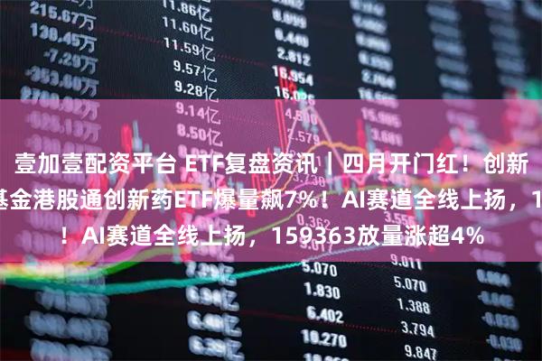 壹加壹配资平台 ETF复盘资讯｜四月开门红！创新药暴力进攻，华宝基金港股通创新药ETF爆量飙7%！AI赛道全线上扬，159363放量涨超4%